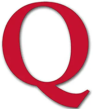 MAGNET 4x4 inch RED Q Shaped Sticker -usa made qanon conservative trump american reddit Magnetic vinyl bumper sticker sticks to any metal fridge, car, signs