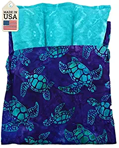 Lumbar Pac - Hot or Cold Pack for Lower Back - Batik Turtle Fabric