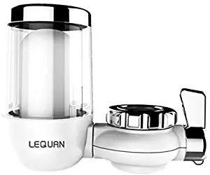 LEQUAN Faucet Filtration System-Suitable for Standard faucets, Faucet Water purifiers, Reduce Harmful pollutants of Lead, Chlorine Metal and Sediment