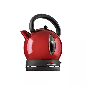 Black & Decker CK1500R Cordless Electric Dome Kettle, Red