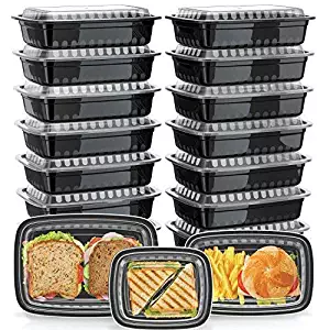 Meal Prep Containers [21 Pack -3 Sizes] With Lids, Reusable Plastic Containers, Disposable Food Containers Meal Prep Bowls, Plastic Food Storage Containers with Lids, Lunch Containers for Adults.