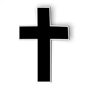 AK Wall Art Cross Simple Black Faith - Magnet - Car Fridge Locker - Select Size