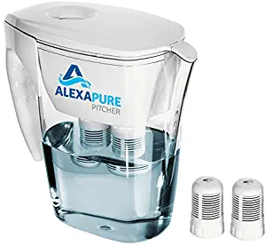 Alexapure Pitcher Water Filtration System, Reduces up to 92 Contaminants, BPA-Free 8-Cup Reservoir
