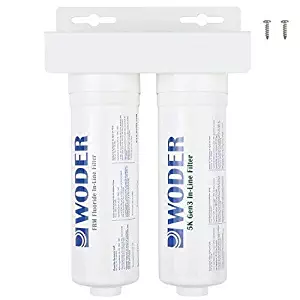 Woder 5K-FRM-JG-1/4 Fluoride Removal Inline Water Filter 5000gal with 1/4" JG Quick Connect