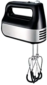 KRUPS GN492851 Hand Mixer, Electric Hand Mixer with Turbo Boost Stainless Steel Accessories, Count Down Timer, 4 servings, Black (Renewed)