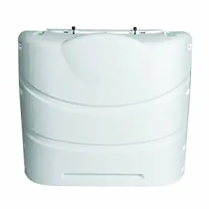 Camco 40559 Heavy-Duty 20lb or 30lb Dual Propane Tank Cover (Polar White)