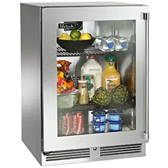 Perlick HP24RS-3-3R 24 Built-in Refrigerator w/Glass Door - Right Hinge, Stainless Steel