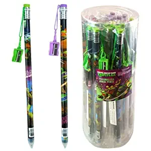 Teenage Mutant Ninja Turtles 2 Pack Jumbo Pencil with Pencil Sharpener