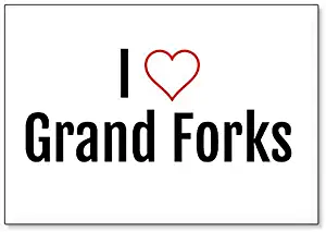 I Love Grand Forks, fridge magnet (design 3)