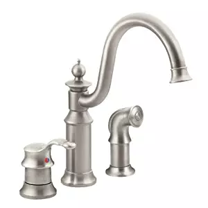 Moen S711SRS Waterhill One-Handle High Arc Kitchen Faucet, Spot Resist Stainless