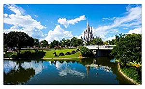 USA Castles Disneyland Parks Pond California Cities Furniture & Decorations magnet fridge magnets