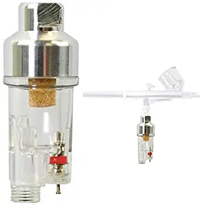 Master Airbrush Premium Airbrush In-Line Mini Air Filter and Water Trap (Connects directly onto airbrushes and hoses with 1/8" threads)