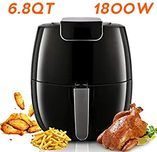 Unermo Electric Air Fryer 6.8-QT 1800W Digital Air Fryer with LED Touch Digital Screen Pot, 2-Year Warranty