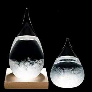 wu 1pc Weather Forecast Crystal Tempo Drops Storm Glass Water Shape Storm Glass Home Decor