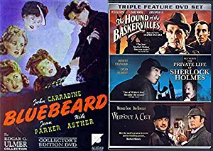 Sherlock Holmes Set + Bluebeard 1941 DVD Private Life, Hounds of Baskerville, Dressed to Kill & Terror by night