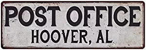 Chico Creek Signs Hoover, Al Post Office Personalized Metal Sign Vintage 8 x 24 Matte Finish Metal 108240011376