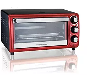 Hamilton Beach 4-Slice Toaster Oven, Red