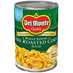 Del Monte Whole Kernel Fire Roasted Corn Blend, 14.75 Ounce -- 12 per case.