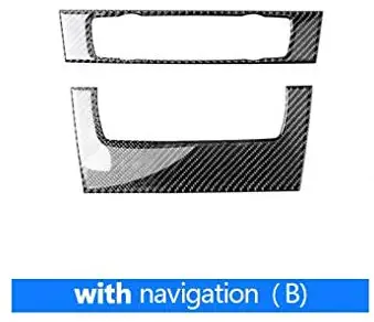 Carbon Fiber Interior Decoration Decal Frame Cover Trim For BMW 3 Series E90 E91 E92 E93 2004-2013 (CD Panel Dashboard 9CD2, Black)