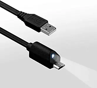 Volt Plus Tech Bright LED MicroUSB Cable Works for BLU Dash C Music with Touch Activated LED Light! (5ft)