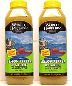 World Harbors Marinade Maine's Own Lemon Pepper & Garlic (Pack of 2)