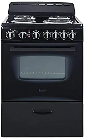 Avanti ERU240P1B Black 24 Inch Electric Freestanding Range