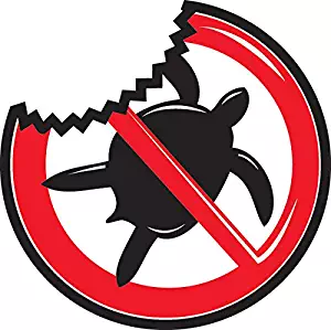 I'm Not a Turtle Sticker with Shark Bite Shark Repellent for Surfers and Standup Paddlers