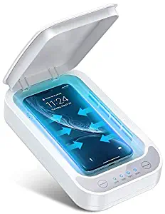 Phone Cleaner UV Light Box, Tesoky 3 in 1 Portable Smart Phone Screen Cleaner Wireless Charger with Aromatherapy Function for iOS Android Mobile Phone Toothbrush Jewelry Watch (White)
