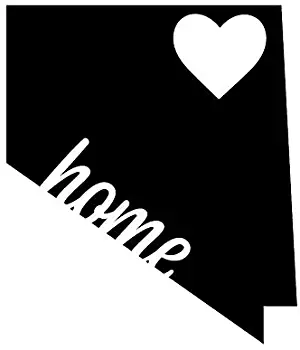 Nevada State is Home NOK Decal Vinyl Sticker |Cars Trucks Vans Walls Laptop|Black|5.5 x 5.0 in|NOK060