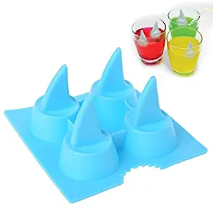 Drink Ice Tray Cool Shark Fin Shape Ice Cube Freeze Mold Ice Maker Mould For Whiskey Cocktail Beveragesï¼ˆrandom colorï¼‰