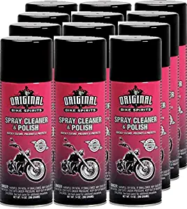 Original Bike Spirits Cleaner and Polish Aerosol (Case of 12) - The Ultimate Detailer in a can to Make Your Ride Shine