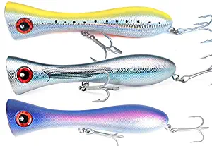 Dr.Fish Saltwater GT Popper Fishing Lures Topwater VMC Treble Hooks Surf Fishing Offshore Big Game Wire Through Heavy Duty