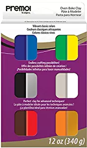 Sculpey Polyform Premo Multipack, 1-Ounce, Classic, 12-Pack