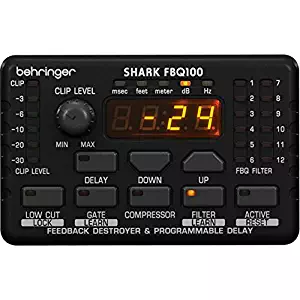 Behringer Shark FBQ100 Automatic Feedback Destroyer with Integrated Microphone Preamp, Delay Line, Noise Gate and Compressor