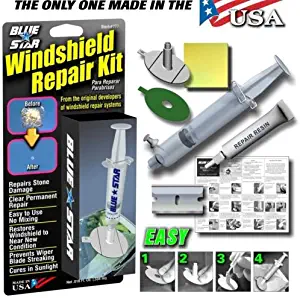 PAPE, BLUE STAR DIY WINDSHIELD GLASS REPAIR KIT STONE DAMAGE CHIP MODEL # 777