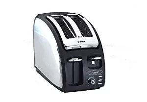 T-fal 8747000B Avante Deluxe Chrome Accents 2-Slice Toaster, Black/Chrome