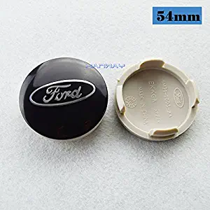 Hanway 4 pcs black logo emblem 54mm ford Wheel Center Caps Hubcaps For FORD Focus 2 Focus 3 FIESTA Kuga FUSION ESCAPE EDGE