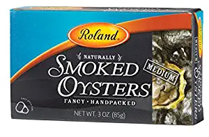Roland Oysters, Medium Smoked, 3 Ounce (Pack of 5)