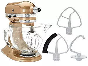 KitchenAid 5-Quart Stand Mixer Glass Bowl Copper Pearl