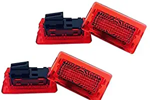 Mengbaobao MBB 4-Pack Replacement LED Door Lighting Upgrade Red Light Lamp Bulbs Indicator Flowing & Flashing for Tesla Model X S 3