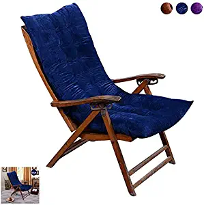 ZHXY Lounge Chair Cushion Sun Lounger,Thickened Rattan Chair Window Seat Cushion Cushions,Crystal Velvet Recliner Pads Mat Garden,50X120cm,Purple