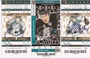 Joe Pavelski Signed Auto Ticket Stub San Jose Sharks 1