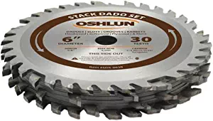 Oshlun SDS-0630 6-Inch 30 Tooth Stack Dado Set with 5/8-Inch Arbor