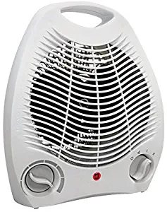 Portable Electric Fan Compact Heater with Adjustable Thermostat by Comfort Zone