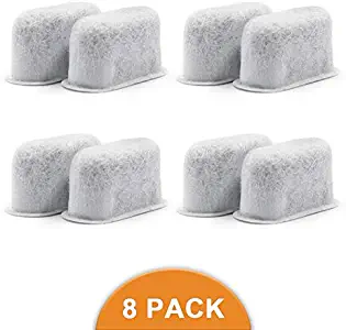 8 pack Coffee Filter Replacement Compatible for Cuisinart Charcoal Water Filters by Tasulo