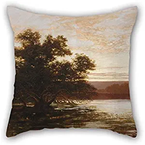 TonyLegner Oil Painting Wc Piguenit - an Australian Mangrove, Ebb Tide Pillowcase Best Outdoor Car Seat Home Office Son Club Outdoor 16 X 16 inches / 40 40 cm(Both Sides)