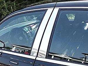 QAA fits 1998-2011 Lincoln Town Car 4 Piece Stainless Pillar Post Trim PP38680