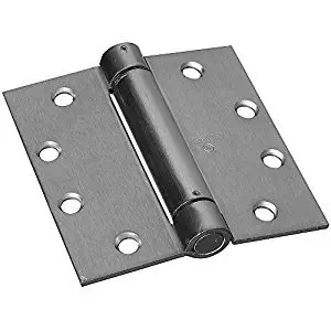 Stanley Hardware 2060R 4-1/2" X 4-1/2" Heavy Duty Automatic Self Closing Spring Hinges Square Corners in - Pack Of 3 (Satin Chrome)