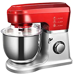 Stand Mixer, Electric 6 Speed Stand Mixer With 4.2L Stainless Steel Mixing Bowl, Dough Hooks & Mixer Beaters For Dressings, Frosting, Meringues Use 800W Large Capacity High Capacity