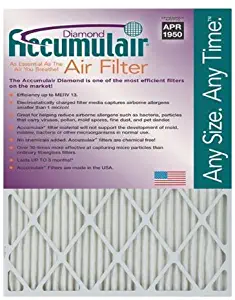 Accumulair FD16X25 Diamond 16x25x1 (15.5x24.5) MERV 13 Air Furnace Filters (2 Pack)